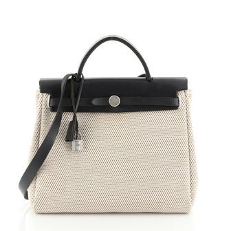 Hermes Herbag Toile and Leather PM
