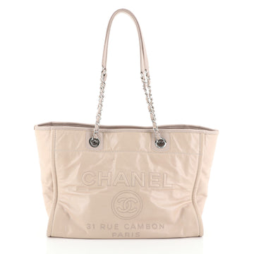 Chanel Deauville Tote Glazed Calfskin Small