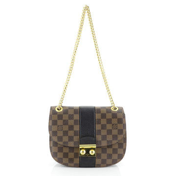 Louis Vuitton Wight Handbag Damier with Leather 