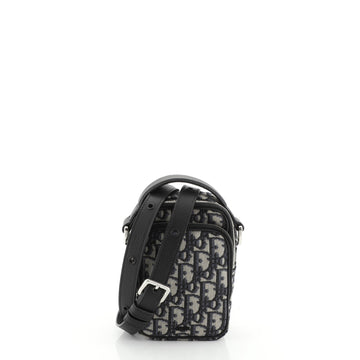 Christian Dior Zip Around Crossbody Pouch Oblique Canvas Mini