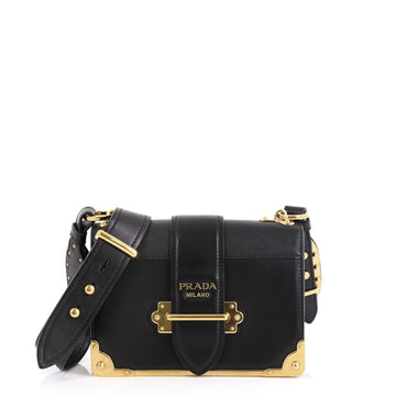 Prada Cahier Crossbody Bag City Calf and Saffiano Leather Small