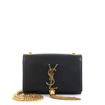 Saint Laurent Classic Monogram Tassel Crossbody Bag Leather Small