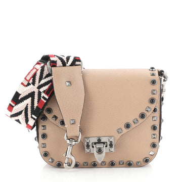 Valentino Rolling Rockstud Crossbody Bag Leather with Cabochons Small