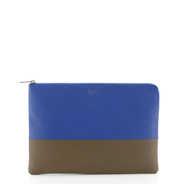 Celine Bicolor Solo Clutch Leather 