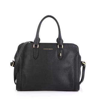 Alexander McQueen Padlock Zip Around Tote Leather Small