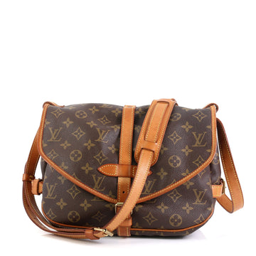 Louis Vuitton Saumur Handbag Monogram Canvas 30