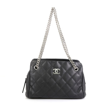 Chanel Bijoux Chain Tote Quilted Caviar Small