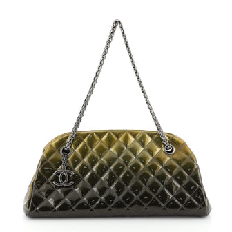Chanel Just Mademoiselle Degrade Bag Quilted Patent Medium
