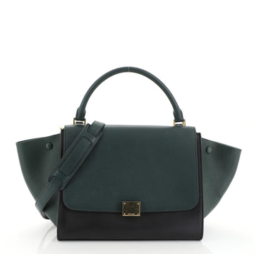 Celine Tricolor Trapeze Handbag Leather Medium