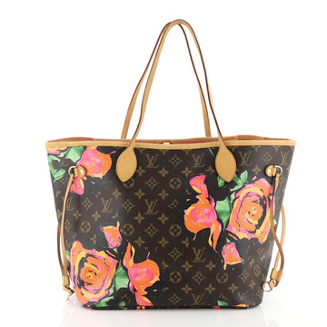 Louis Vuitton Neverfull Tote Limited Edition Monogram Roses MM