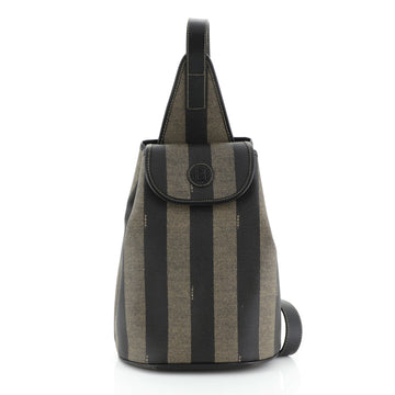 Fendi Pequin Sling Backpack Coated Canvas Medium