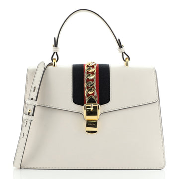 Gucci Sylvie Top Handle Bag Leather Medium