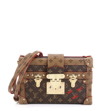 Louis Vuitton Petite Malle Handbag Reverse Monogram Canvas 