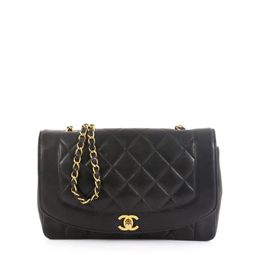 Chanel Vintage Diana Flap Bag Quilted Lambskin Medium