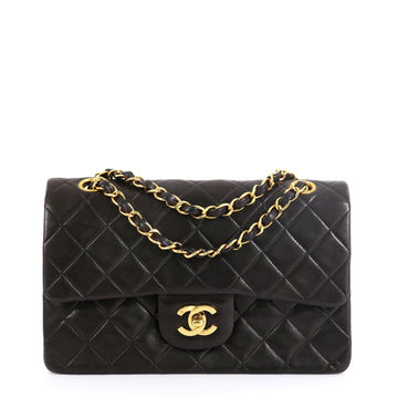 Chanel Vintage Classic Double Flap Bag Quilted Lambskin Small
