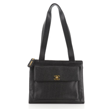 Chanel Vintage Front Pocket Tote Caviar Medium