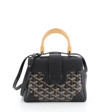 Goyard Saigon Top Handle Bag Coated Canvas with Leather Mini