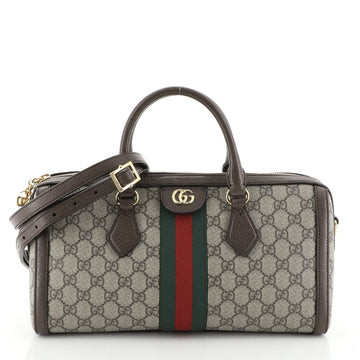 Gucci Ophidia Boston Bag GG Coated Canvas Medium