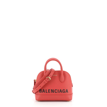 Balenciaga Logo Ville Bag Leather XXS