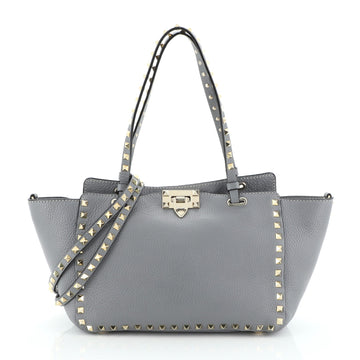Valentino Rockstud Tote Pebbled Leather Small