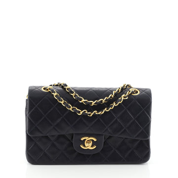 Chanel Vintage Classic Double Flap Bag Quilted Lambskin Small