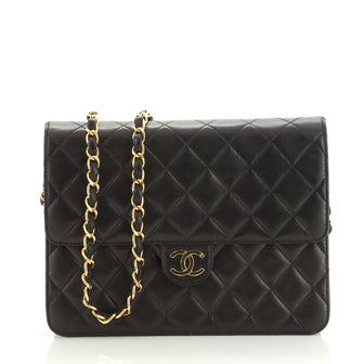 Chanel Vintage Clutch with Chain Quilted Leather Small