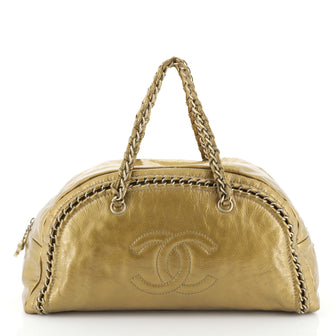 Chanel Luxe Ligne Bowler Bag Patent Large