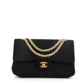 Chanel Vintage Reissue Chain Double Flap Bag Quilted Jersey Medium