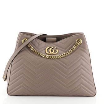 Gucci GG Marmont Chain Shoulder Bag Matelasse Leather 