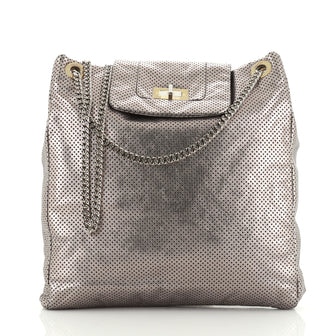 Chanel Drill Tote Perforated Leather Large