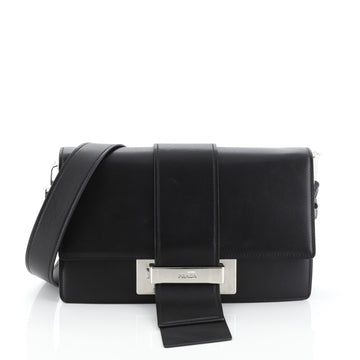 Prada Metal Ribbon Shoulder Bag City Calfskin Medium