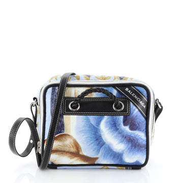 Balenciaga Blanket Square Bag Printed Leather Small
