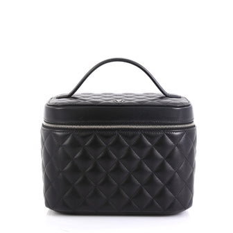 Cosmetic Case Quilted Lambskin Small