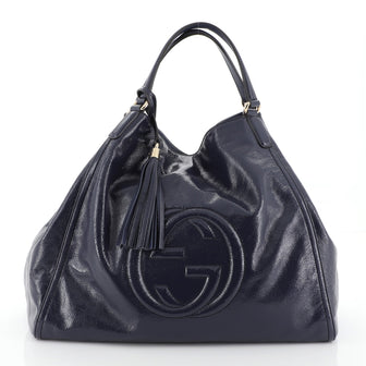 Gucci Soho Shoulder Bag Patent Large