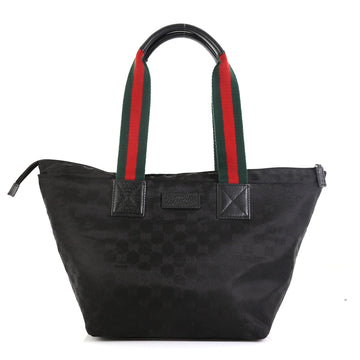 Gucci Web Zip Tote GG Canvas Medium