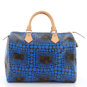 Louis Vuitton Speedy Handbag Limited Edition Kusama Town Monogram Canvas 30