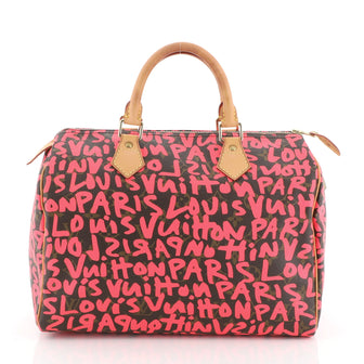 Louis Vuitton Speedy Handbag Limited Edition Monogram Graffiti 30