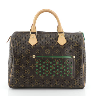 Louis Vuitton Speedy Handbag Perforated Monogram Canvas 30