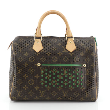 Louis Vuitton Speedy Handbag Perforated Monogram Canvas 30