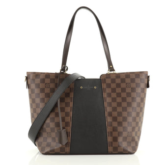 Louis Vuitton Jersey Handbag Damier with Leather 