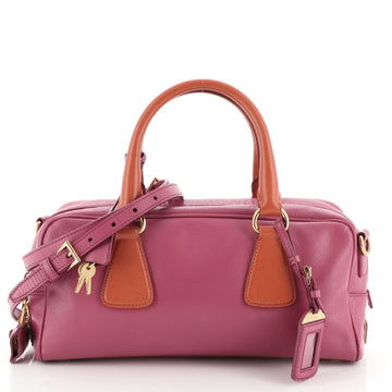 Prada Convertible Bauletto Bag Saffiano Leather East West
