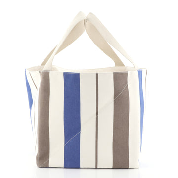 Hermes Zulu Tote Striped Canvas PM