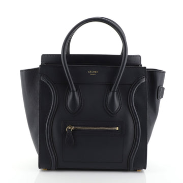 Celine Luggage Handbag Smooth Leather Micro