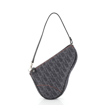 Christian Dior Vintage Saddle Bag Diorissimo Denim Mini