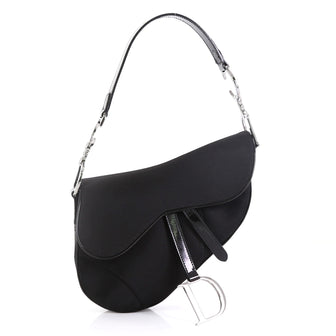 Christian Dior Vintage Saddle Bag Nylon Medium
