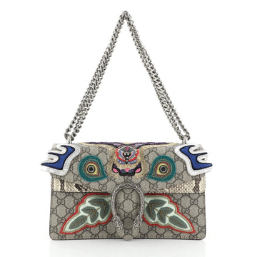 Gucci Dionysus Bag Embroidered GG Coated Canvas with Python Small
