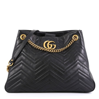 Gucci GG Marmont Chain Shoulder Bag Matelasse Leather 