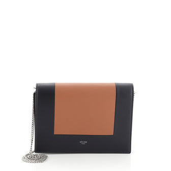 Celine Frame Evening Clutch on Chain Leather 