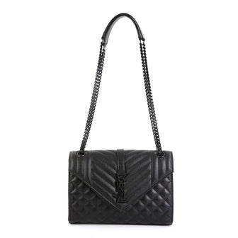 Classic Monogram Envelope Satchel Quilted Leather Medium