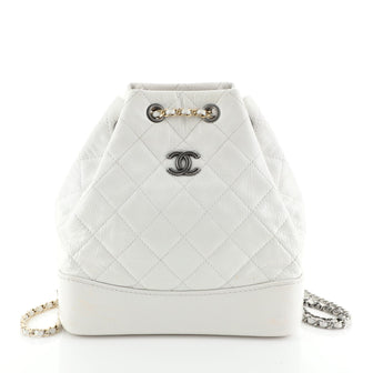 Gabrielle patent leather backpack Chanel White in Patent leather